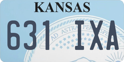 KS license plate 631IXA