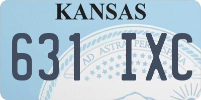 KS license plate 631IXC