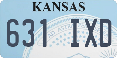 KS license plate 631IXD