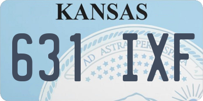 KS license plate 631IXF