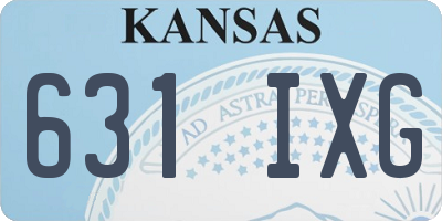 KS license plate 631IXG