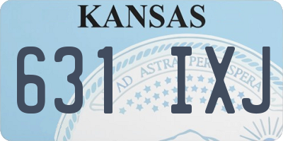 KS license plate 631IXJ