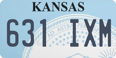 KS license plate 631IXM