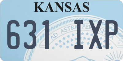 KS license plate 631IXP