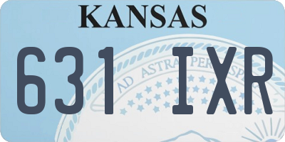 KS license plate 631IXR