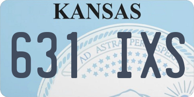 KS license plate 631IXS