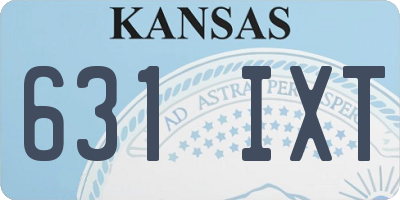 KS license plate 631IXT
