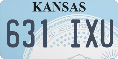 KS license plate 631IXU