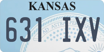 KS license plate 631IXV