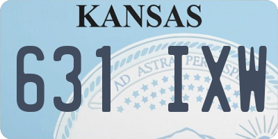KS license plate 631IXW