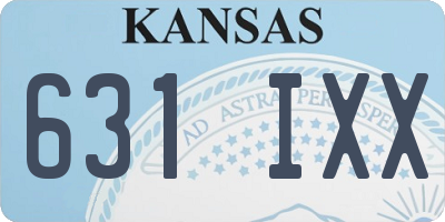 KS license plate 631IXX