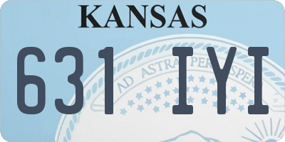 KS license plate 631IYI