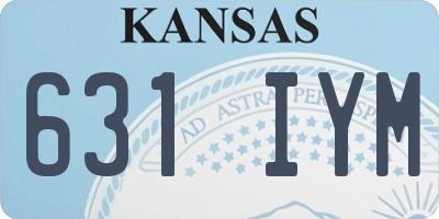 KS license plate 631IYM