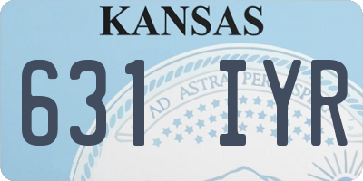 KS license plate 631IYR
