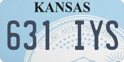 KS license plate 631IYS