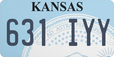 KS license plate 631IYY