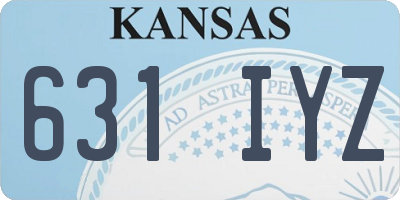 KS license plate 631IYZ