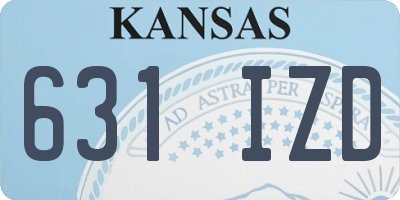 KS license plate 631IZD