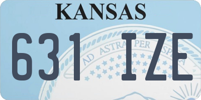 KS license plate 631IZE