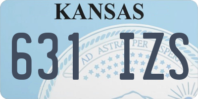 KS license plate 631IZS