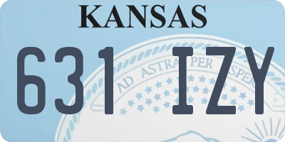 KS license plate 631IZY