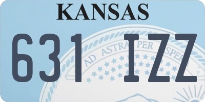 KS license plate 631IZZ