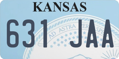 KS license plate 631JAA