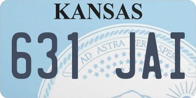 KS license plate 631JAI