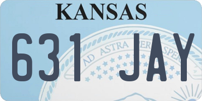 KS license plate 631JAY