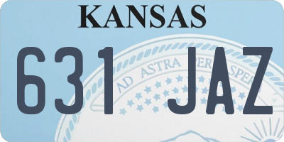 KS license plate 631JAZ