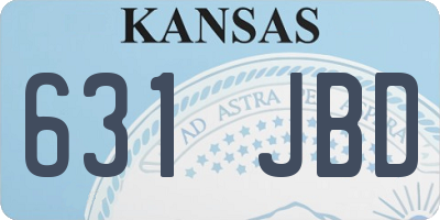 KS license plate 631JBD