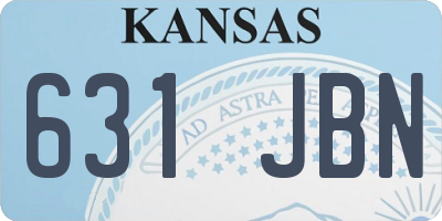 KS license plate 631JBN