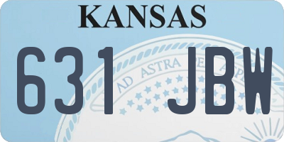 KS license plate 631JBW