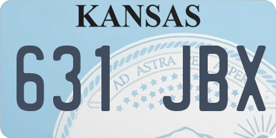 KS license plate 631JBX