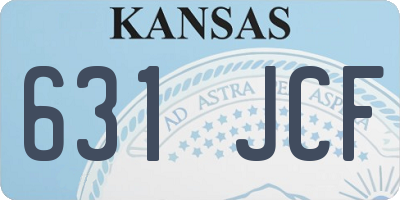 KS license plate 631JCF