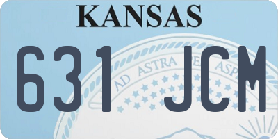 KS license plate 631JCM