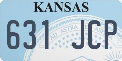 KS license plate 631JCP