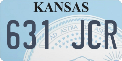 KS license plate 631JCR