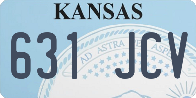 KS license plate 631JCV