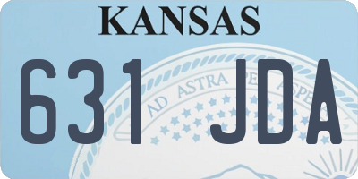KS license plate 631JDA