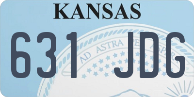 KS license plate 631JDG