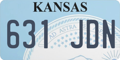 KS license plate 631JDN