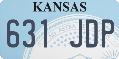 KS license plate 631JDP