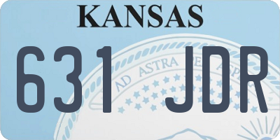 KS license plate 631JDR