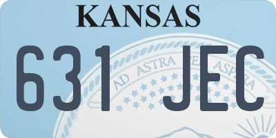 KS license plate 631JEC