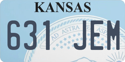 KS license plate 631JEM