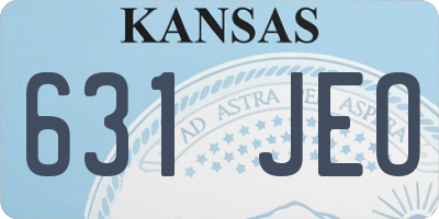 KS license plate 631JEO