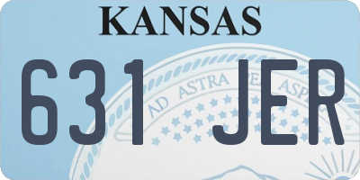 KS license plate 631JER