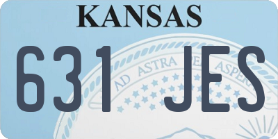 KS license plate 631JES