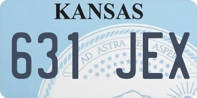 KS license plate 631JEX